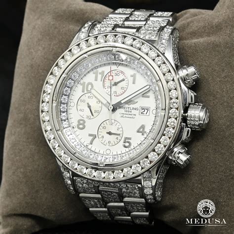 iced out breitling super avenger|Custom Breitling A13370 Super Avenger 48MM Fully Iced Out .